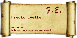 Frecko Evetke névjegykártya